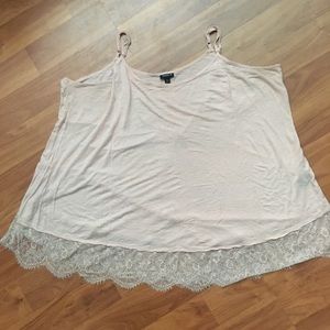 torrid Tops - Blush Lace Hem Cami torrid Tops - Blush Lace Hem Cami